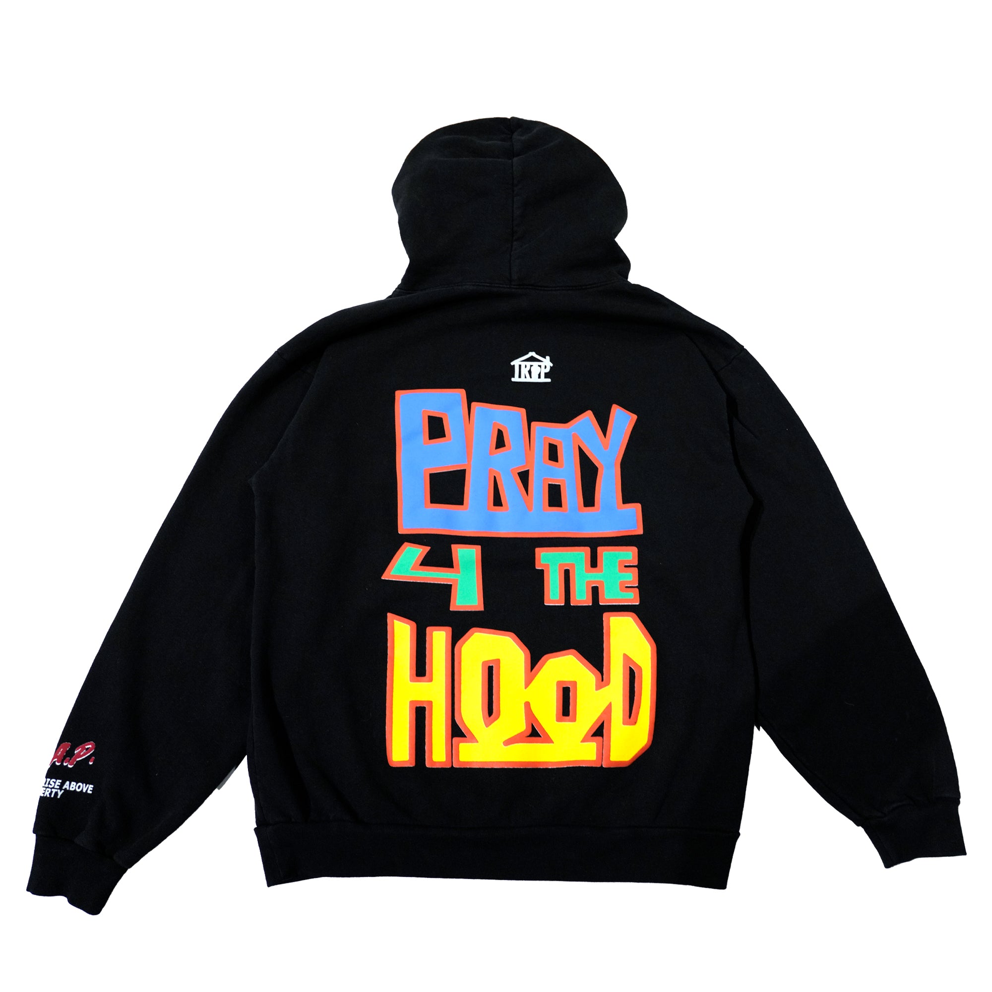 Trap House x Pray for the Hood “Ricky Memorial" Hoodie (Black)