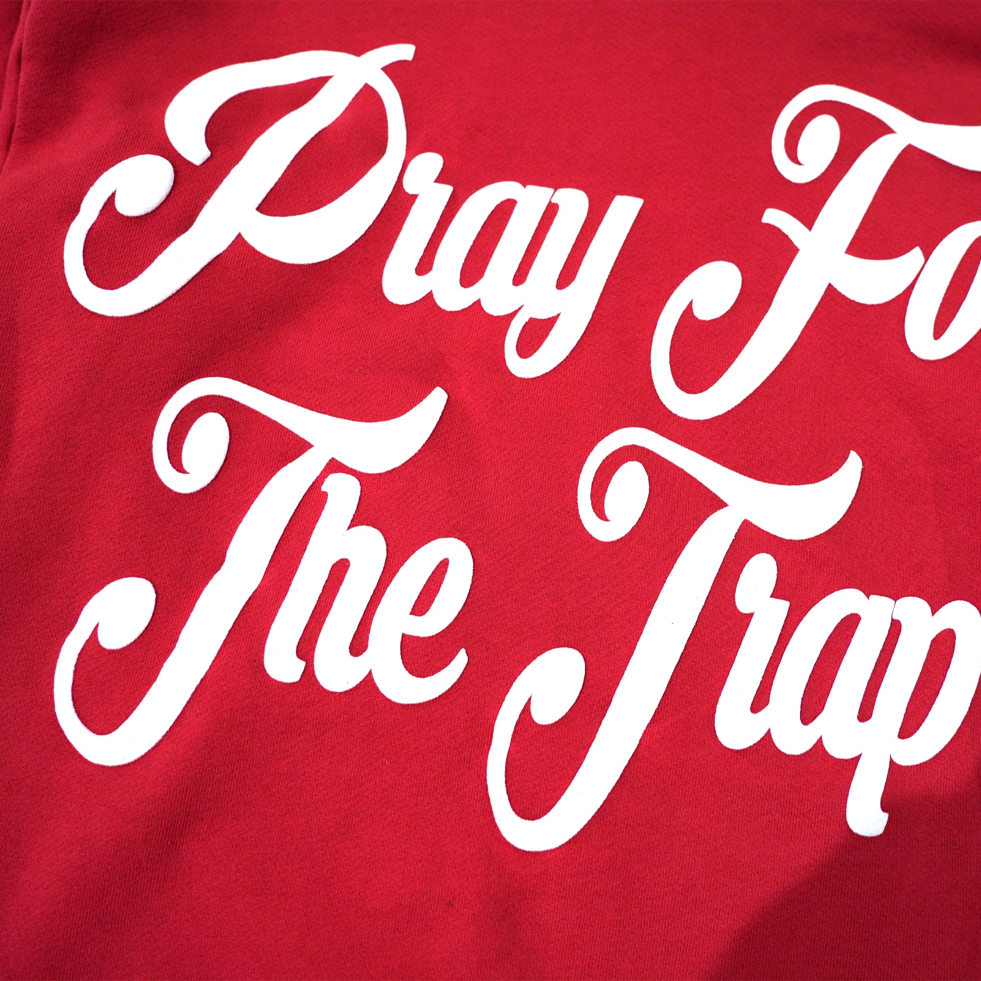 Trap House x Pray for the Hood Logo Hoodie (RED)