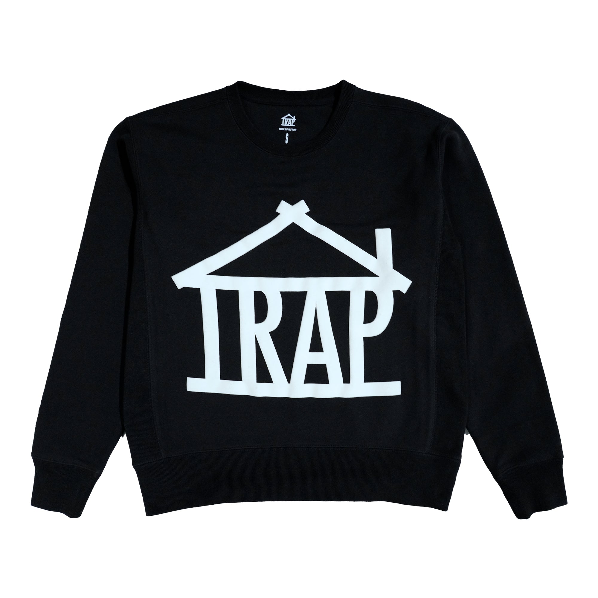 Trap House logo Crew Neck Black